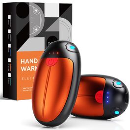 Електричні грілки для рук, набір 2 шт., USB, 20 годин тепла, 3 температурні режими, для спорту та хвороб Рейно, помаранчеві