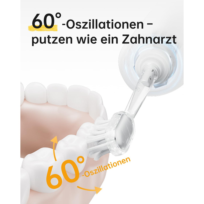 Laifen Wave Spezial Electric Toothbrush - Oscillating & Vibrating Sonic Toothbrush for Adults with App, 2 Brush Heads (Gray)