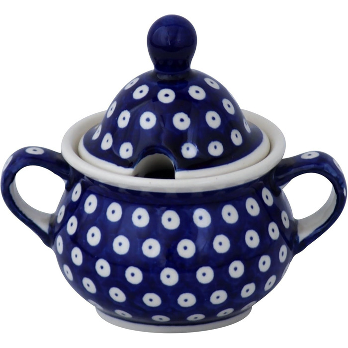 Unknown Original Bunzlauer Ceramics 0.35 Liter Sugar Bowl/Sugar Dispenser/Sugar Container with Lid Ø14.6 cm H13.2 cm (42)
