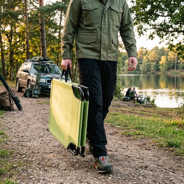 Розкладне ліжко NILS CAMP NC3026 Military з регульованою спинкою