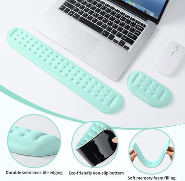 Підставка для зап'ястя Univo Colors Marineblau: М'який Memory Foam для комп'ютера, ноутбука, офісу, геймінгу