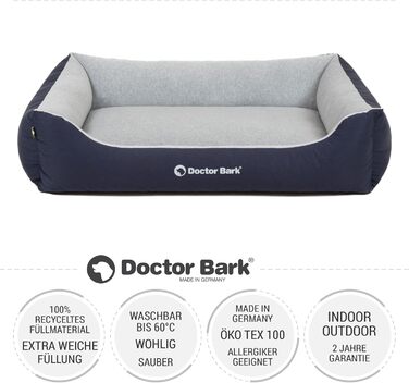 Крісло-ліжко для собак Doctor Bark Kleine Hunde - М'яке та зручне ліжко для собак, зелений колір, XL (110x85 см)