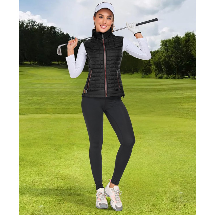 Жіноча тепла безрукавка Little Donkey Andy Puffer Weste для хайкінгу, подорожей та бігу. Чорний колір.