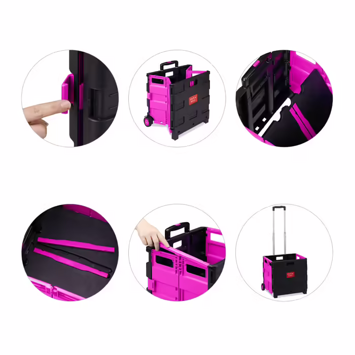 Relaxdays Folding Shopping Trolley with Lid