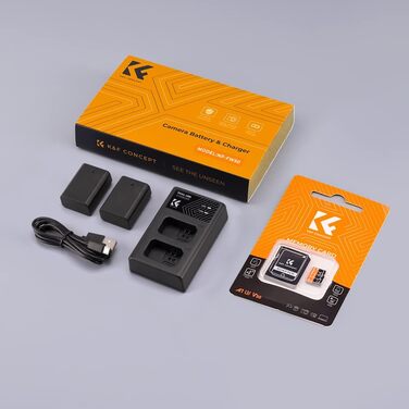 Зарядний пристрій та акумулятор K&F Concept NP-FW50 (2 шт.) для Sony (1100mAh)