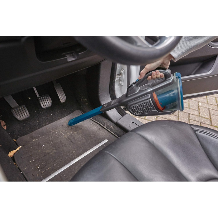 Акумуляторний пилосос ручний BLACK+DECKER BHHV315J Lithium Dustbuster 12V, 20AW, циклонна система, безмішковий, титаново-синій