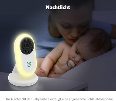 Відеоняня LeapFrog LF2513 без Wi-Fi з IPS LCD екраном 2.8 дюйма, поворотна, з нічним баченням, датчиком температури, радіусом дії 300 метрів, 12 годин роботи від акумулятора