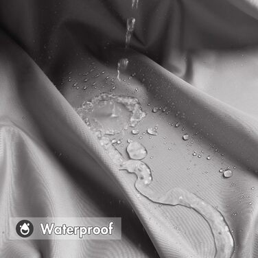 Шторка для душу MIULEE 180x200 см, зелена, водонепроникна, з кільцями, для ванни та душу