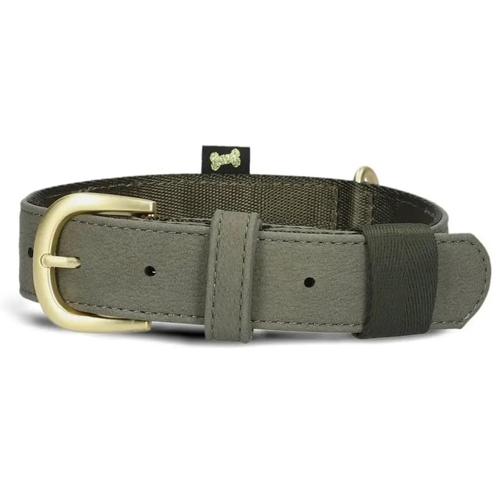 Нашийник для собак ZWEI Leo LE15 з якісної штучної шкіри, регульований, для середніх та великих собак, обхват шиї 37-50 см, Fango