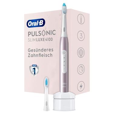 Звукова зубна щітка Oral-B Pulsonic Slim Luxe 4500 Rosegold: 3 режими чищення, 2 насадки, кейс для подорожей