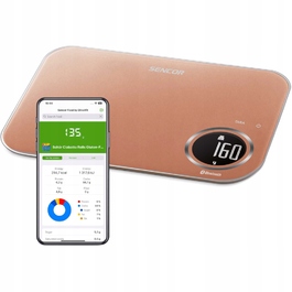 Електронні високоточні кухонні ваги Sencor SKS 7176GD з Bluetooth, 1г/8000г