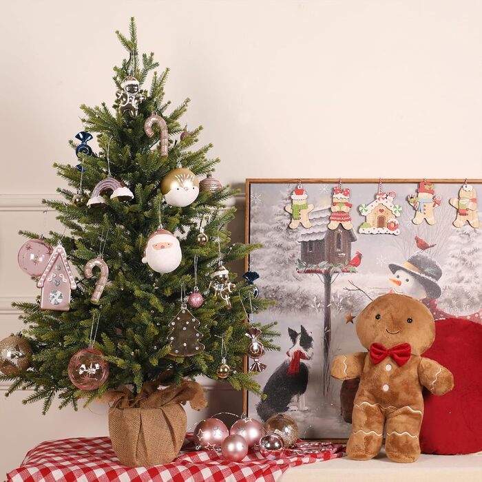 Набір прикрас на ялинку Alupssuc 65 шт. - ялинкові кулі, 4-14 см, пластик, для ялинки, святкування, вечірки, білий, золотий, біло-золотий (Macaron)