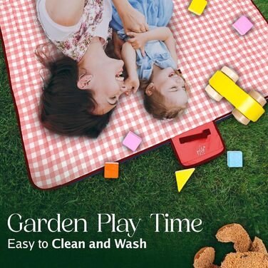 Пікнік-дека Pelle & Sol, 200x140 см, водовідштовхувальна, туристична, для пляжу, кемпінгу, з ручкою, червона