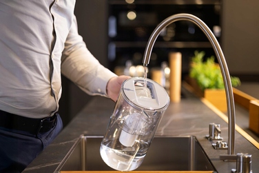 Скляний фільтр-кувшин Wessper D2 BOROSILICATE 3л, сірий + 3 фільтри