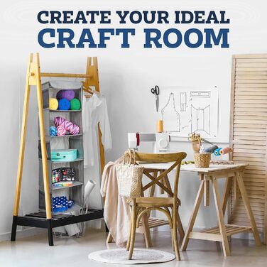 Настінна полиця-органайзер з 5 відділеннями для шафи - міцна та довговічна, з металевими гачками та каркасом, легкий доступ, для зберігання, кемпінгу