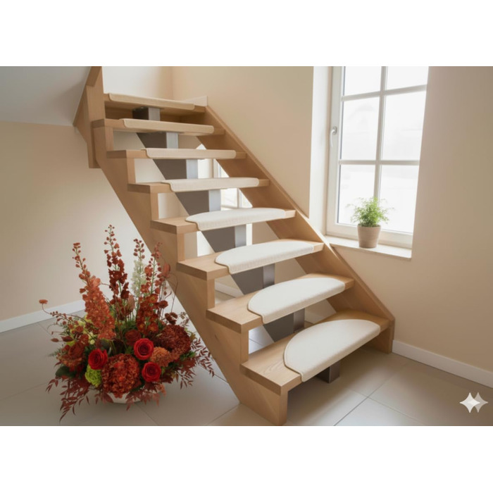 Ступінчасті килимки Rambo 15шт. для сходів, 17 кольорів (-A-Світло-бежевий-)