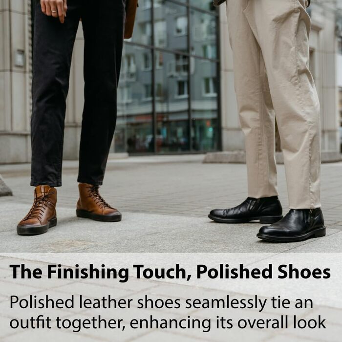FootFitter Shoe Shine Refill Set, Complete Shoe Shine Kit with Shoe Polish Cream & Shoe Care Tools For Leather Shoes