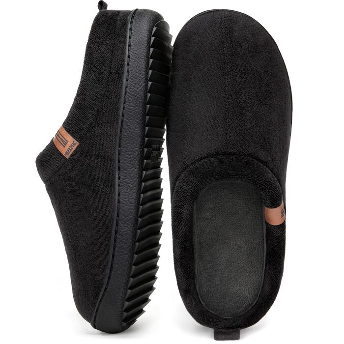 Чоловічі домашні тапочки MERRIMAC з піною Memory, зручні, неслизькі, чорні (43/44 EU)