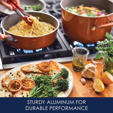 Набір посуду Rachael Ray Cucina Nonstick, 12 предметів, помаранчевий