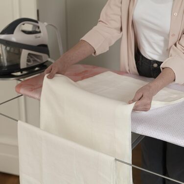 Гладильна дошка Vileda Perfect 2 в 1 Plus, 122 x 44 см, з регульованою підставкою для праски та висувним металевим кріпленням