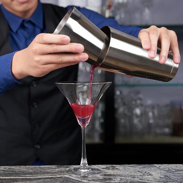 Набір для коктейлів 12 предметів: шейкер, аксесуари для бармена, професійний набір для коктейлів з нержавіючої сталі, 550мл та 850мл, подарункова коробка