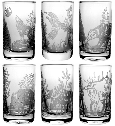Набір чарок для горілки Art-Glass Myśliwskie, прозорі, 30 мл, 6 шт.
