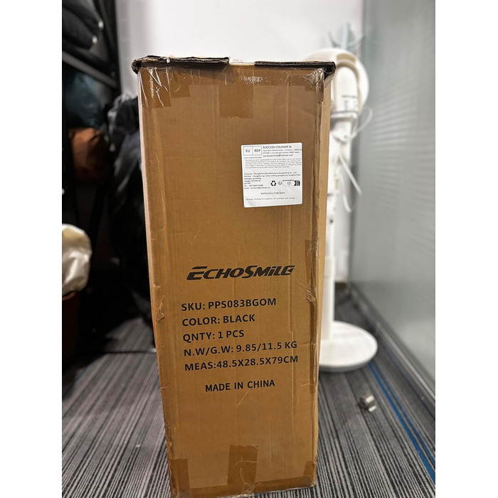 Візок для собак EchoSmile до 20 кг, 4-в-1, чорний. Складаний, з колесами, сітковими віконцями. Підходить для собак та котів середніх розмірів