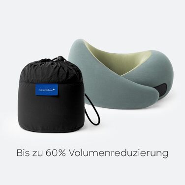 Подушка для шиї Ostrichpillow Go з Memory Foam, ергономічний дизайн 360º, для подорожей, з чохлом з модалю (Forest Snooze)