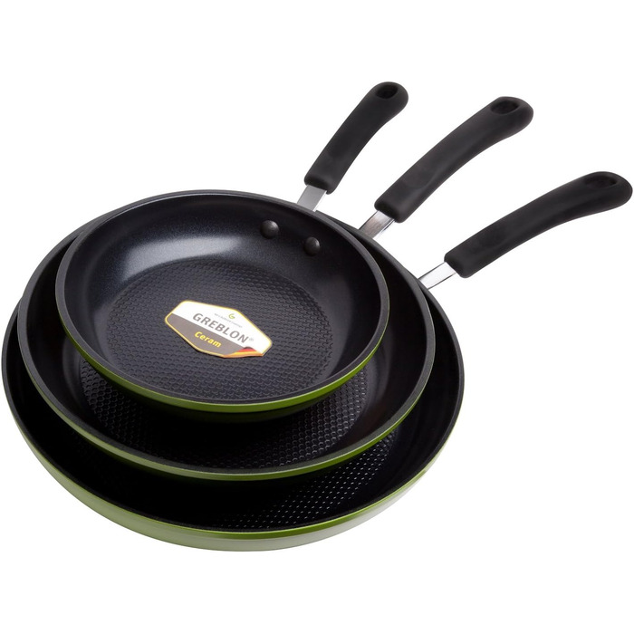 Набір сковорідок Ozeri Green Earth 3-Piece, 3 шт.