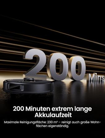 Робот-пилосос Proscenic Q20Plus з функцією миття, 10000Pa, 200хв, бездротовий, з автоматичним випорожненням, 3-в-1 для шерсті тварин, килимів та твердих поверхонь, чорний