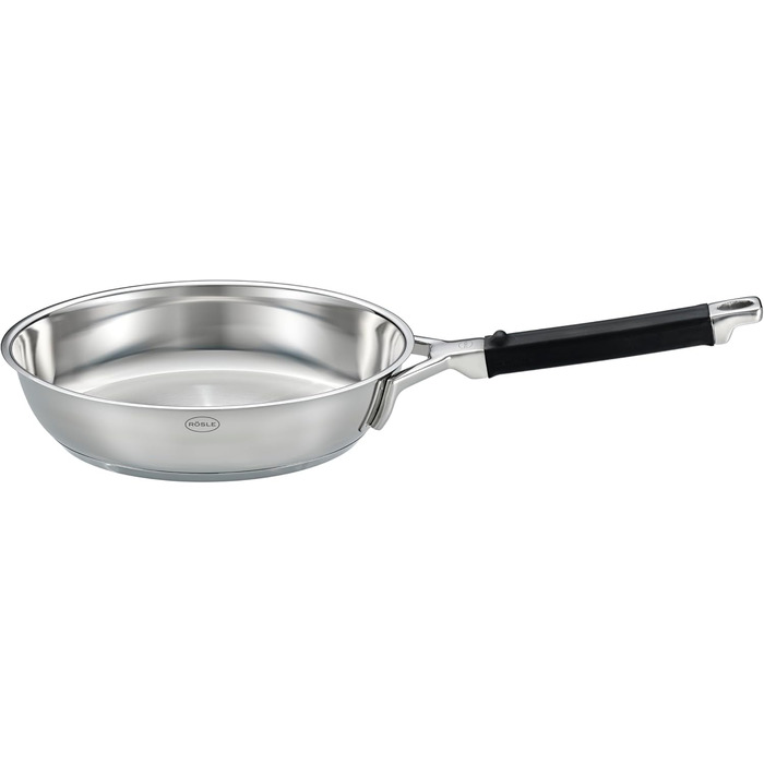 RÖSLE Silence Pro Nonstick Fry Pan - Stainless Steel 18/10 - Heat Resistant to 260°C - 24cm
