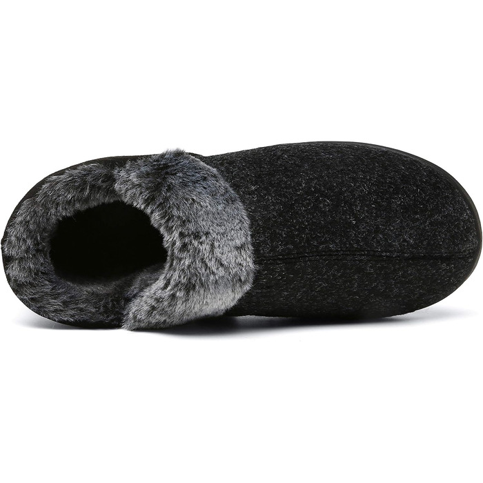 Тапочки халатні Mishansha Herren Winter з підкладкою Memory Foam, тепла зимова модель, розмір 39-48, колір: димний чорний