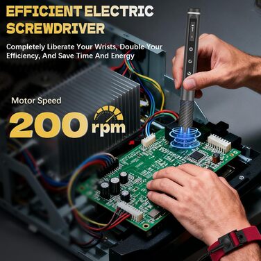 Електрична викрутка Mini 78 в 1 - Набір прецизійних викруток з магнітними Torx, LED дисплеєм та 5 рівнями моменту. Підходить для ноутбуків, окулярів, годинників, ПК