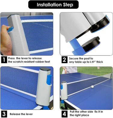 FBSPORT Набір для пінг-понгу Професійний: стіл, 2 ракетки, сітка, 6 м'ячів, сумка. Підходить для гри в приміщенні та на вулиці.