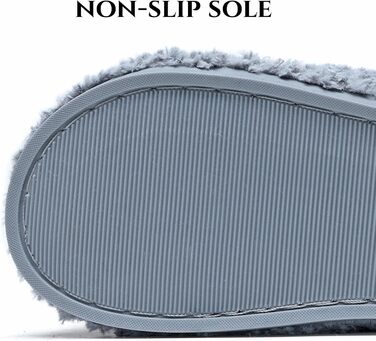Жіночі плюшеві домашні тапочки SMajong, зимові, теплі, м'які, з антиковзким покриттям, сірі, 38/39 EU