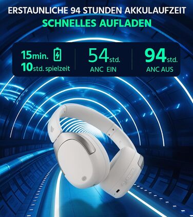 Edifier W830NB Бездротові навушники Over-Ear з ANC -45dB, 94год. акумулятор, LDAC Hi-Res звук, Spatial Audio, швидка зарядка, Bluetooth V5.4 (пісочний)