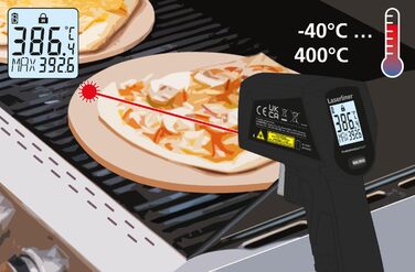 Лазерний термометр Laserliner ThermoSpot: вимірювання температури від -38°C до 365°C, 8-точкова лазерна точка, Auto-Hold, MAX-індикатор