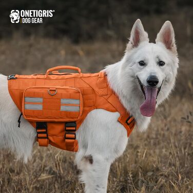 Футляр для корму OneTigris для собак (23,5x13x5 см), 2 шт., MOLLE система, тактичне спорядження, тренування, оранжевий