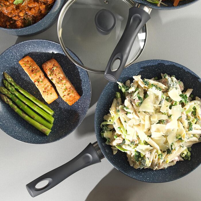 Сковорода Russell Hobbs Nightfall Stone 20 см з антипригарним покриттям, індукційна, з бакелітовою ручкою | Антипригарна, для омлетів