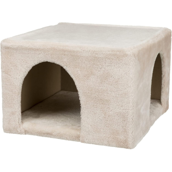 Будиночок-лежанка для кроликів TRIXIE Kuschelhöhle з двома виходами, бежевий, 36 x 25 x 36 см