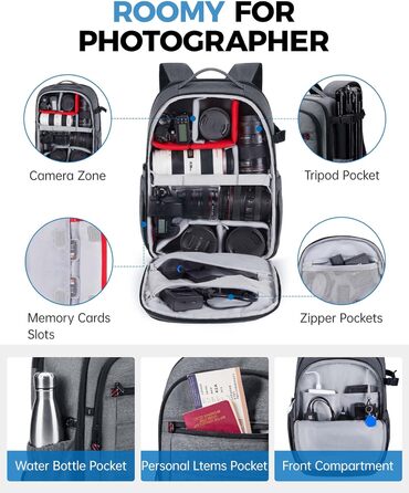 Bagsmart Рюкзак для фотоапарата та ноутбука 15.6