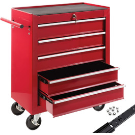 Arebos 5-Compartment Tool Trolley