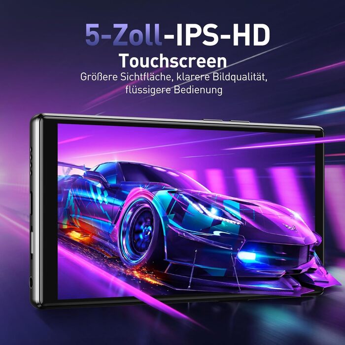 MP3 плеєр AGPTEK 128GB з Bluetooth, Wi-Fi та Android 13, 5