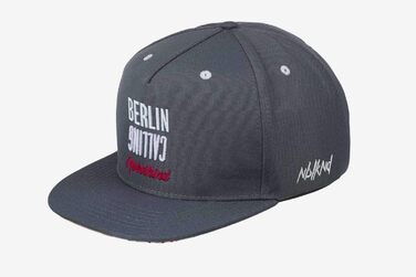 Кепка Nebelkind Snapback Berlin сіра, унісекс, регульована, висока якість, streetwear, бейсболка з прямим козирком
