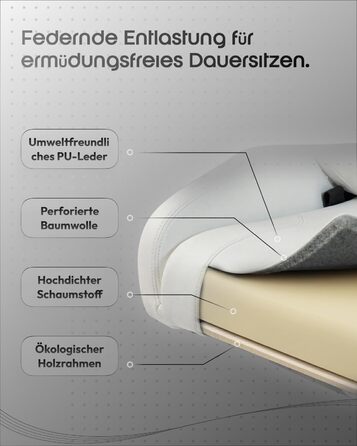 Ігровий крісло Dowinx з 4D підлокітниками, функцією гойдання 15° та регулюванням спинки до 165°, масажний, ергономічний, дизайн у стилі гоночного авто, для геймерів, Esport, вантажопідйомність 135 кг, білий