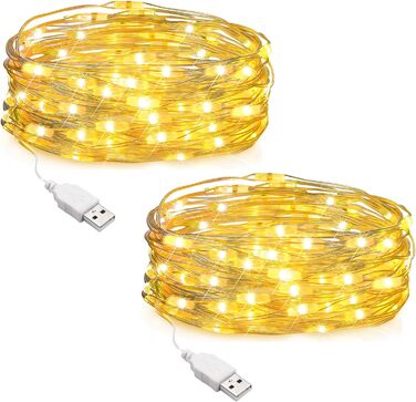 LED гірлянда SALCAR, 1000 світлодіодів, 20м, мідний дріт, 8 режимів, вологостійка, для декору кімнат, ялинок, саду, вечірок, святкування, тепле біле світло