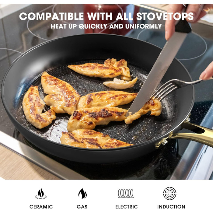 Набір сковорідок iMarku з чавуну, 3 шт., 20.3 см, 25.4 см, 30.5 см