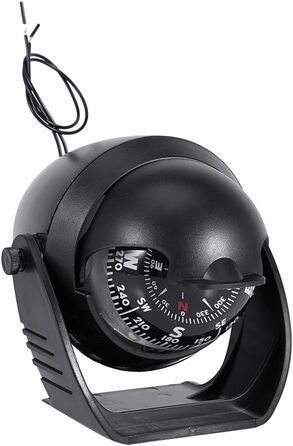 Filfeel Digital Marine Compass, High Precision LED Light Swivel Compass, Navigation Electronic Compass Ball Compass for Marine Boat Car - 5.39