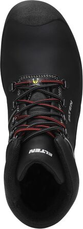 Черевики захисні ELTEN Francesco XXSG Black Mid ESD S3S, чорні, шкіряні, з металевим носком, легкі, міцні, 42 EU (жіночі та чоловічі)