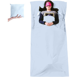 Azarxis Cotton Sleeping Bag Liner, Lightweight and Comfortable, Travel Sleeping Bag Summer Sleeping Bag Inner Sleeping Bag for Backpacking, Hostels and Mountain Huts